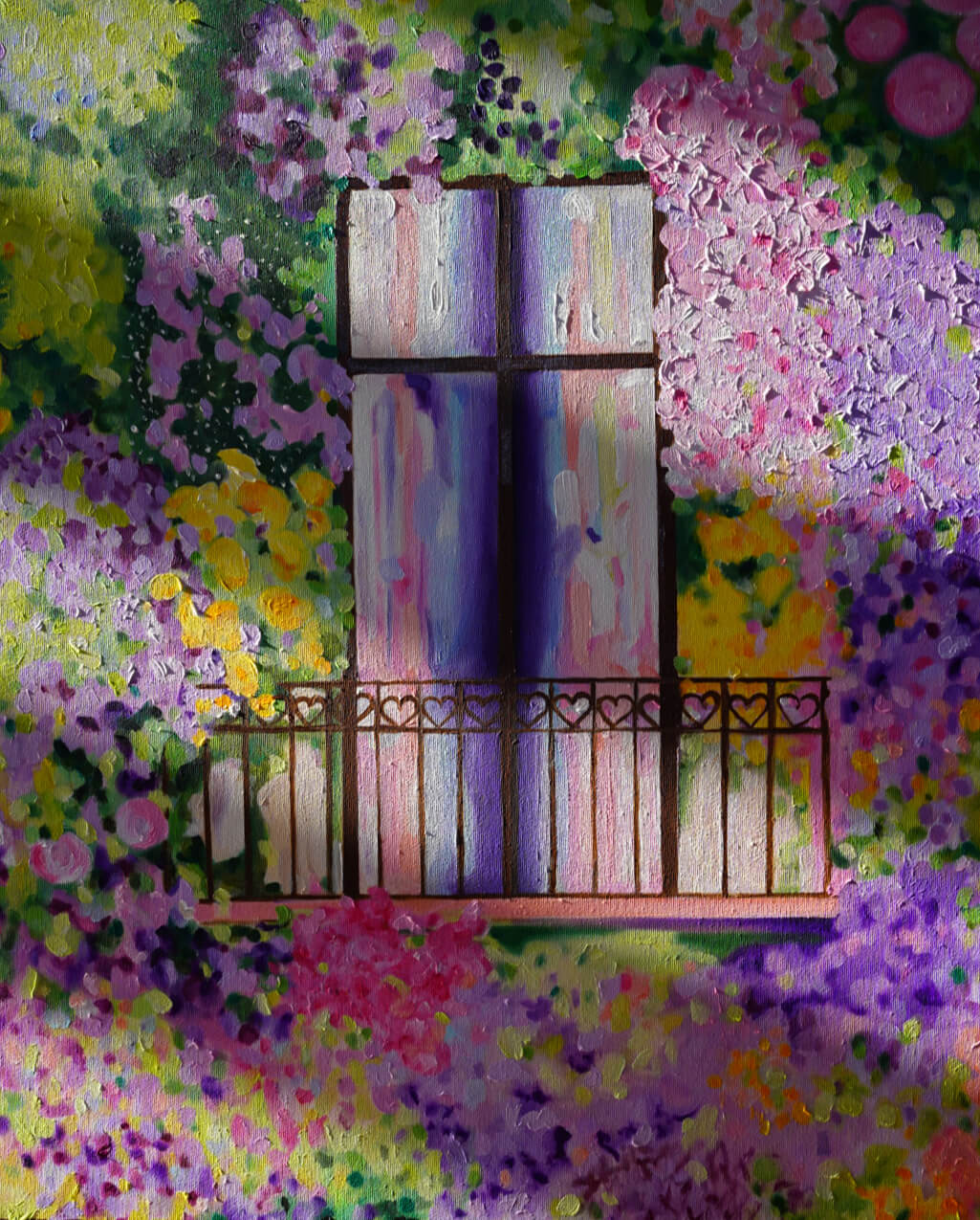 City of gardens zdjęcie obraz olejny kwiaty