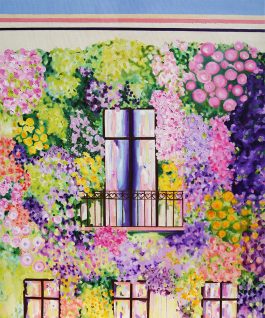 Obraz olejny na płótnie 120×100 cm – City of Gardens 02